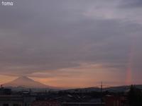今日の虹と富士山♪　　プライベート富士
