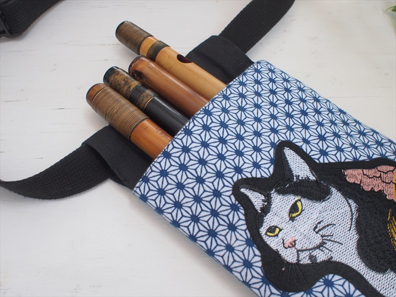 笛&バチ 腰下げ用袋 第2弾 ハンドメイド 笛&バチ 腰下げ用袋 第2弾 ハンドメイド