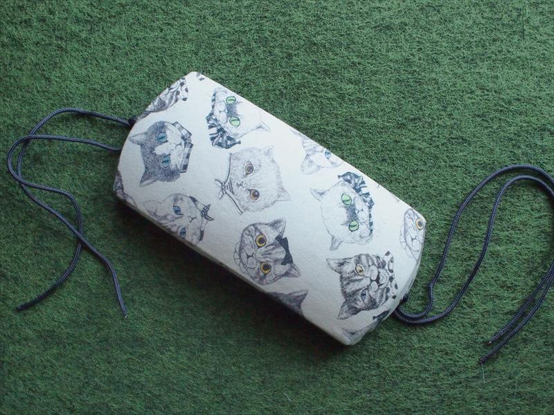 猫柄に張り替え 三味線胴掛け リメイク 猫柄に張り替え 三味線胴掛け リメイク