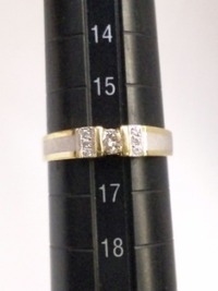 ダイアモンド指輪（K18）のサイズ直し（#16 →#10）