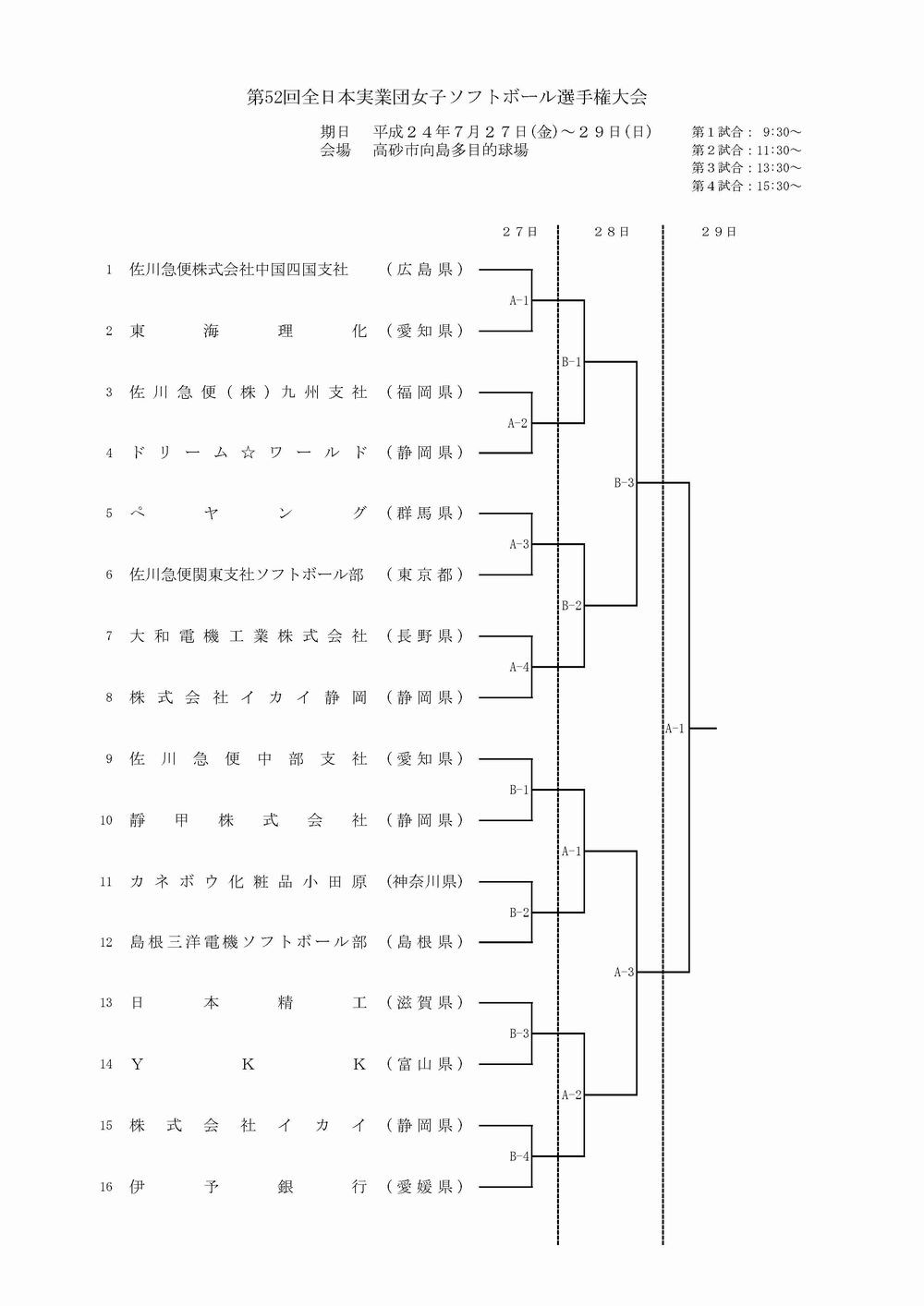 7月の予定