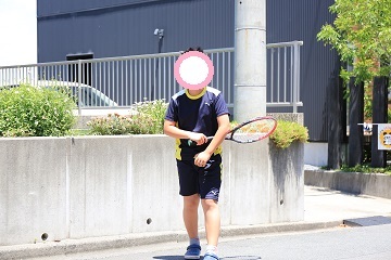 一輪車とテニスの練習