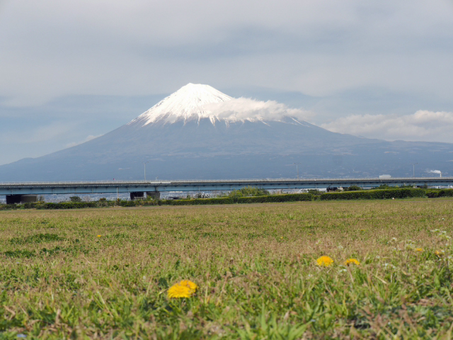 2016年4月6日の富士山 富士川河川敷 ドライブの合間 2016年4月6日の富士山 富士川河川敷 ドライブの合間