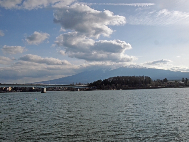 2017年2月8日の富士山 河口湖湖上からの眺め 2017年2月8日の富士山 河口湖湖上からの眺め