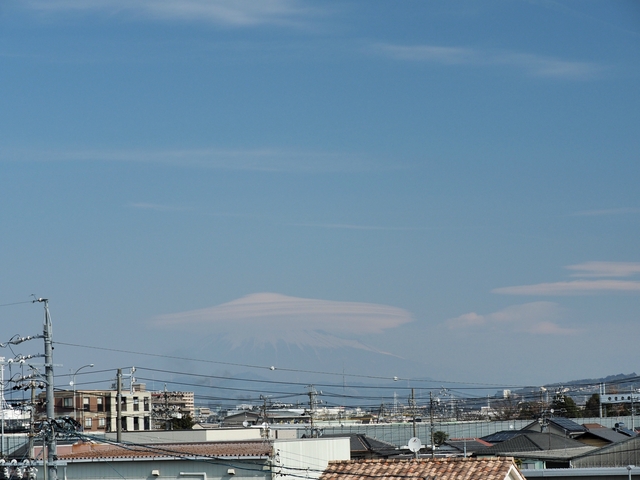 2018年2月10日の富士山 自宅 2018年2月10日の富士山 自宅