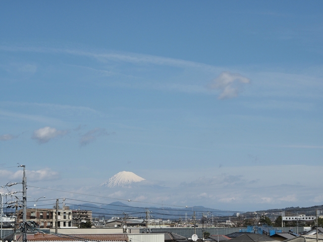 2018年3月18日の富士山 自宅 2018年3月18日の富士山 自宅