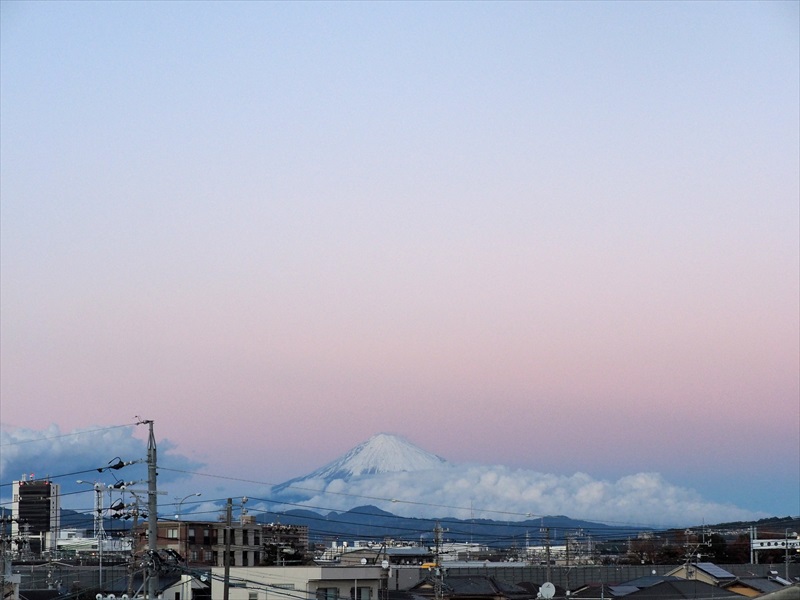 2022年12月22日の富士山 自宅 2022年12月22日の富士山 自宅