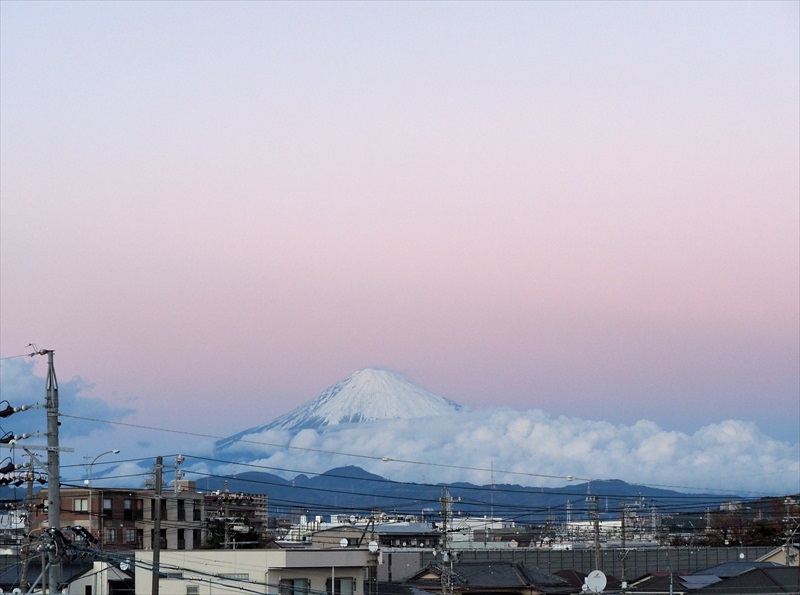 2022年12月22日の富士山 自宅 2022年12月22日の富士山 自宅