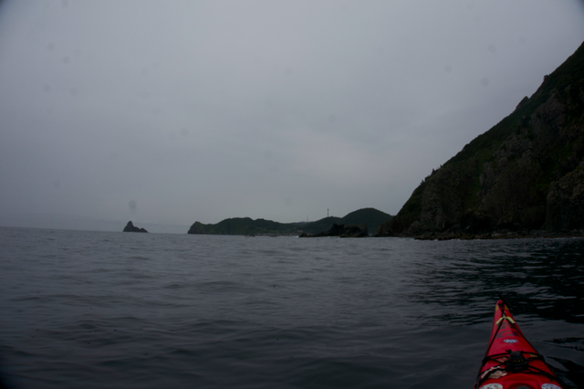 津軽海峡の最狭部、汐首岬を通過。 手漕ぎ舟日本一周の海旅 8月15日 津軽海峡の最狭部、汐首岬を通過。 手漕ぎ舟日本一周の海旅 8月15日