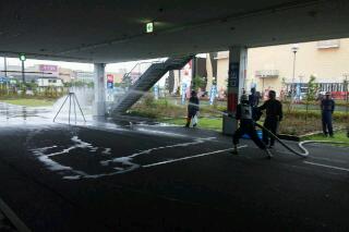 大会前日最後の早朝訓練