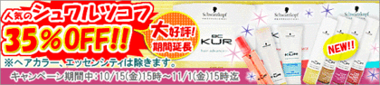 大好評につき延長決定!人気のシュワルツコフが最大35%OFF!!