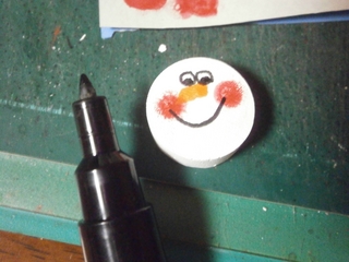 Wooden Snowman Ornament Wooden Snowman Ornament