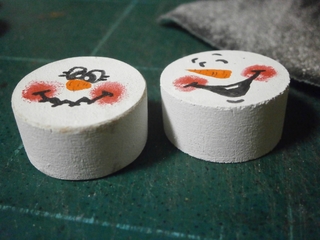 Wooden Snowman Ornament Wooden Snowman Ornament