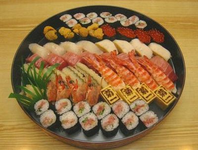 迎春特上握りと手巻き鮨