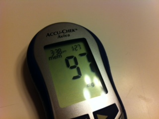血糖値を測りました。