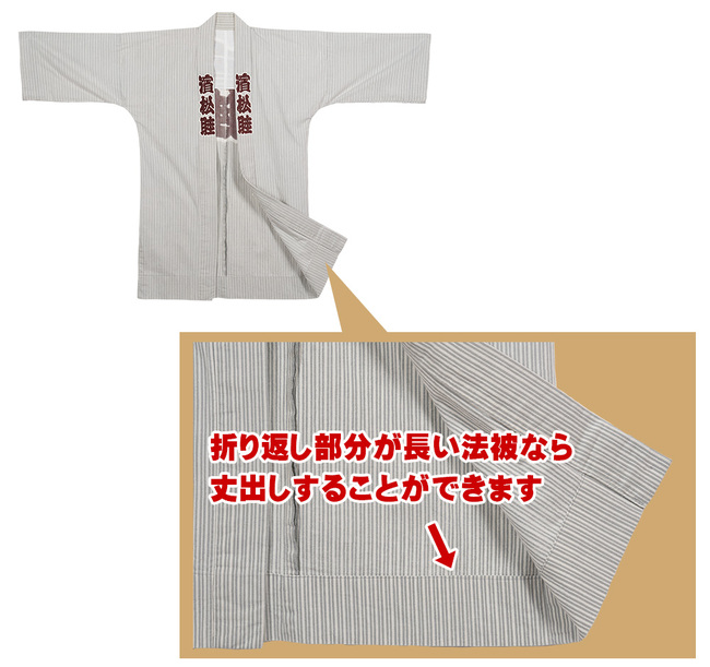 法被の丈を長くする条件 法被の丈を長くする条件