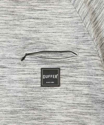 DUFFER BLACK LABEL:ヨリ杢ミニ裏毛 スラブボーダー Tシャツ DUFFER BLACK LABEL:ヨリ杢ミニ裏毛 スラブボーダー Tシャツ