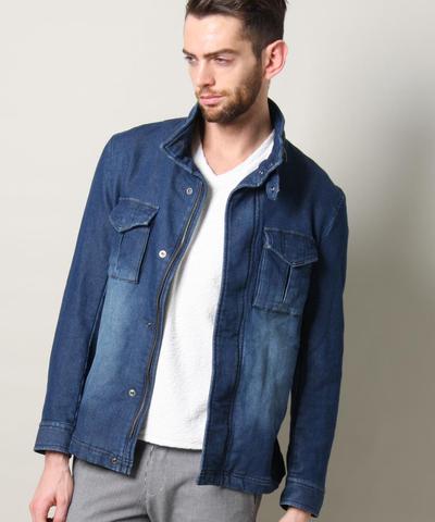 ジョグデニムミリタリーブルゾン/MEN’S MELROSE ジョグデニムミリタリーブルゾン/MEN’S MELROSE
