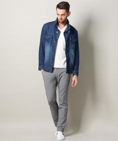 ジョグデニムミリタリーブルゾン/MEN’S MELROSE ジョグデニムミリタリーブルゾン/MEN’S MELROSE