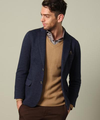 メランジニットジャケット/MENS MELROSE メランジニットジャケット/MENS MELROSE