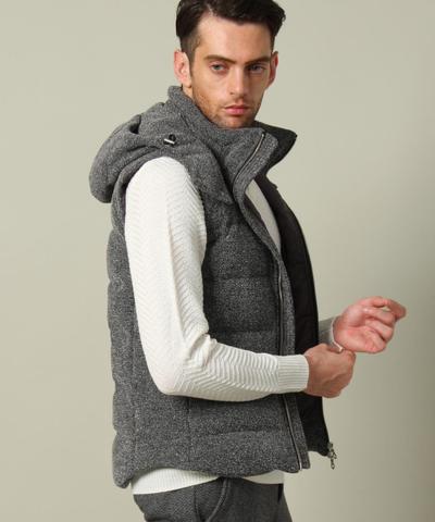 リングジャージーダウンベスト/MENS MELROSE(メンズメルローズ) リングジャージーダウンベスト/MENS MELROSE(メンズメルローズ)
