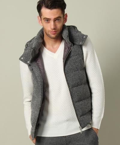 リングジャージーダウンベスト/MENS MELROSE(メンズメルローズ) リングジャージーダウンベスト/MENS MELROSE(メンズメルローズ)