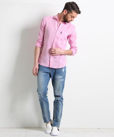AKM別注リネンシャツ/MENS MELROSE AKM別注リネンシャツ/MENS MELROSE