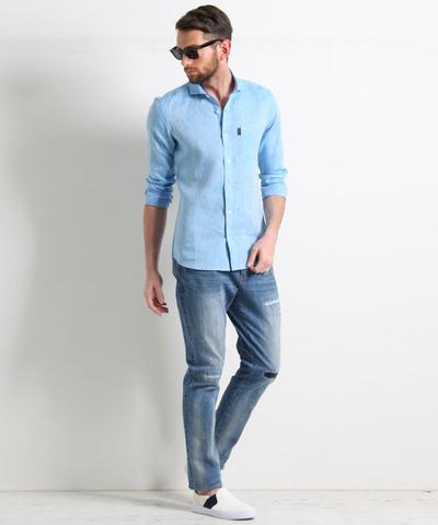 AKM別注リネンシャツ/MENS MELROSE AKM別注リネンシャツ/MENS MELROSE