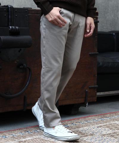 サテンストレッチ裏起毛スリムテーパードパンツ/MENS MELROSE サテンストレッチ裏起毛スリムテーパードパンツ/MENS MELROSE