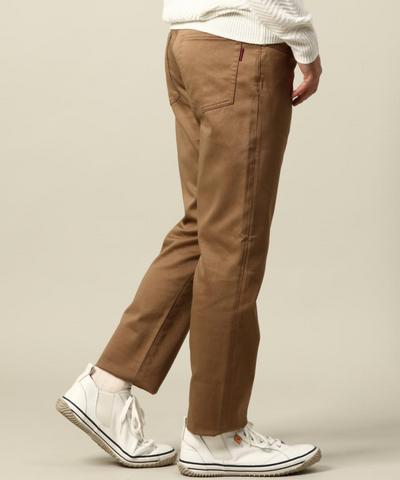 サテンストレッチ裏起毛スリムテーパードパンツ/MENS MELROSE サテンストレッチ裏起毛スリムテーパードパンツ/MENS MELROSE