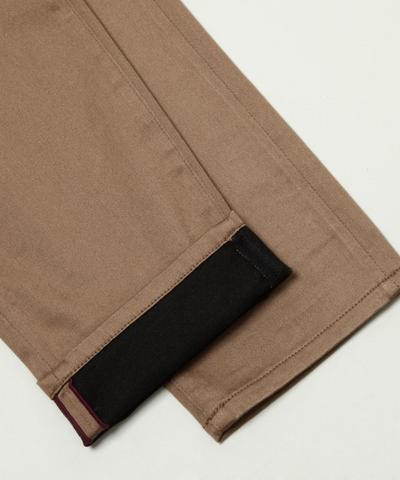 サテンストレッチ裏起毛スリムテーパードパンツ/MENS MELROSE サテンストレッチ裏起毛スリムテーパードパンツ/MENS MELROSE
