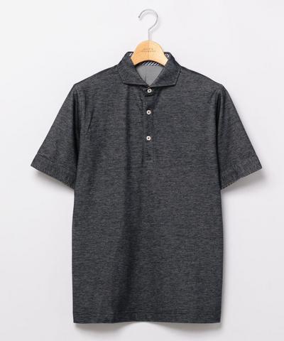 TCデニムニットホリゾンタルカラーポロ/MENS MELROSE(メンズメルローズ) TCデニムニットホリゾンタルカラーポロ/MENS MELROSE(メンズメルローズ)