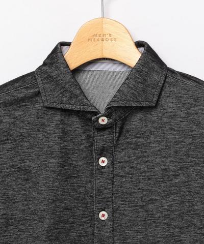 TCデニムニットホリゾンタルカラーポロ/MENS MELROSE(メンズメルローズ) TCデニムニットホリゾンタルカラーポロ/MENS MELROSE(メンズメルローズ)
