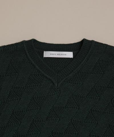FOLCOウォッシャブルVネックニット/MENS MELROSE(メンズメルローズ) FOLCOウォッシャブルVネックニット/MENS MELROSE(メンズメルローズ)