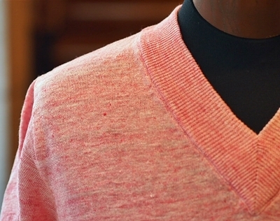 FRENCH LINEN V-NECK S/SL KNIT:フレンチリネン半袖ニット/DUFFER FRENCH LINEN V-NECK S/SL KNIT:フレンチリネン半袖ニット/DUFFER