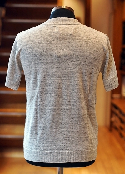 FRENCH LINEN V-NECK S/SL KNIT:フレンチリネン半袖ニット/DUFFER FRENCH LINEN V-NECK S/SL KNIT:フレンチリネン半袖ニット/DUFFER