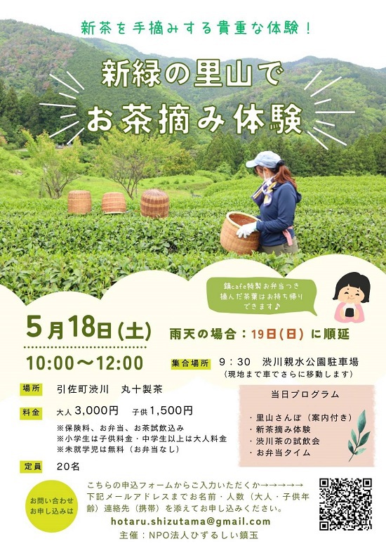 お茶摘み体験やってみませんか?? お茶摘み体験やってみませんか??