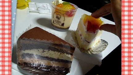 誕生日ケーキとガトーショコラ
