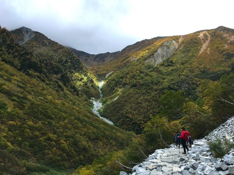 約6時間の登山、涸沢カールの紅葉 約6時間の登山、涸沢カールの紅葉