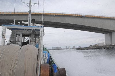 舞阪港しらす漁　網は漁師の心を表す