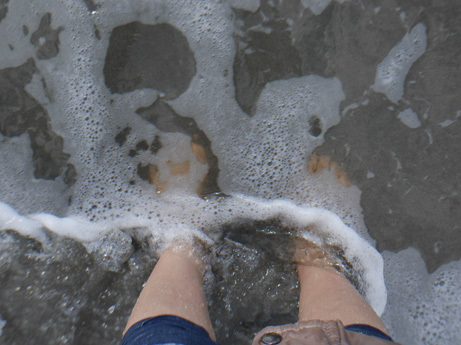 今年はじめての海水 今年はじめての海水