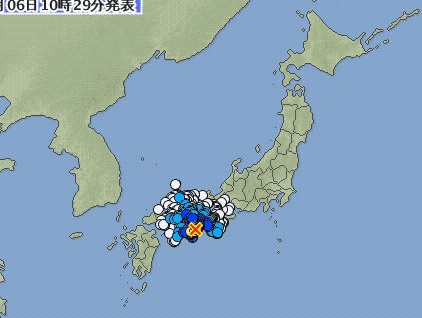 徳島にて震度5強発生! 徳島にて震度5強発生!
