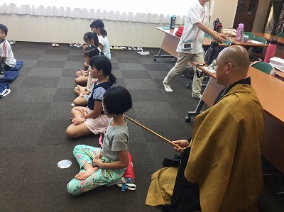 2017「夏休みわくわく寺子屋」【初日7/27木】座禅