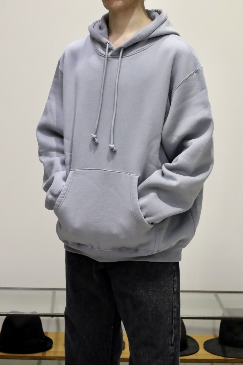 AURALEE Smooth Soft Sweat P/O Parka BLUE GRAY│Ambiance