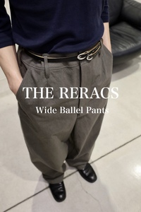 THE RERACS Royal Buff Cloth Wide Ballel Pants GUNMETAL GRAY