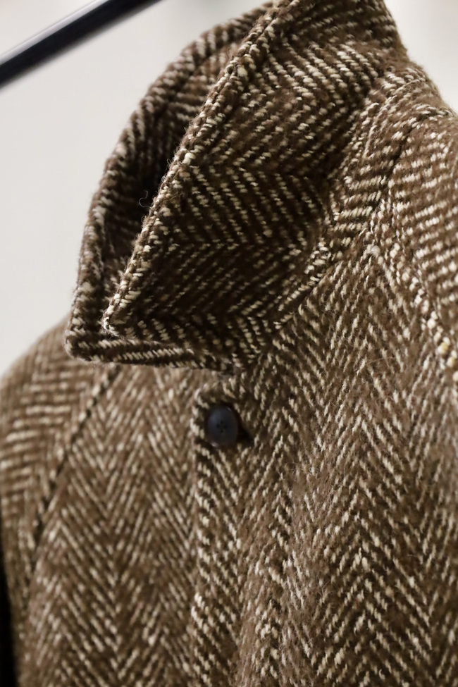 AURALEE オーラリー 付属品付き　ウール アルパカ ヘリンボーン コート袖丈約49cm