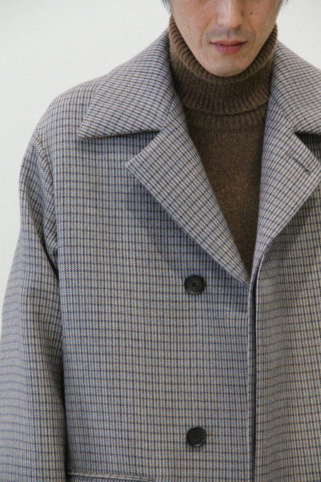 気質アップ】 チェスターコート check gunclub charcoal auralee 18aw