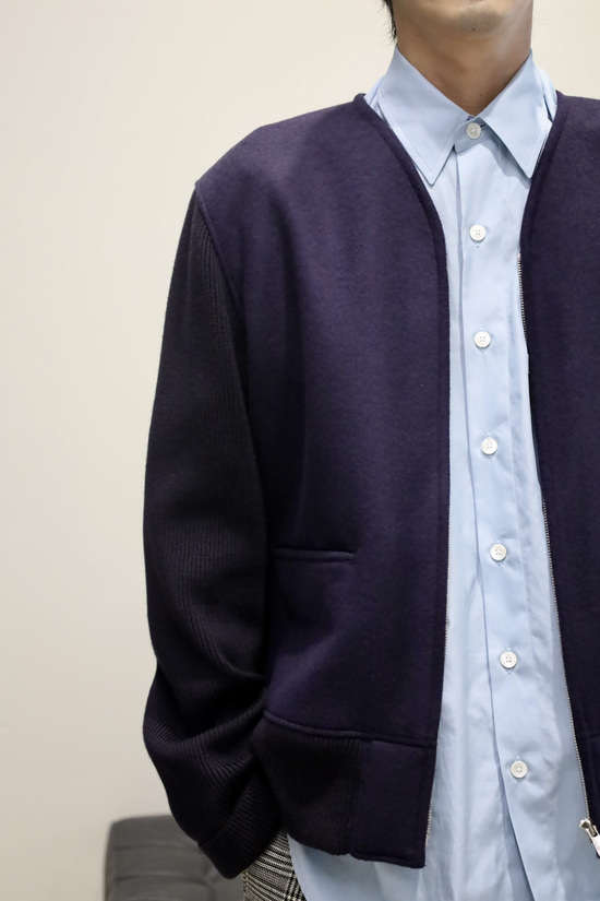 OVERCOAT Collarless Zip-Up Blouson(更新)│Ambiance OVERCOAT Collarless Zip-Up Blouson(更新)│Ambiance