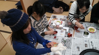 クリスマスキャンドル作り