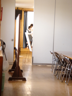 クラス出し物練習中